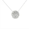 Circular Diamond Pendant Necklace