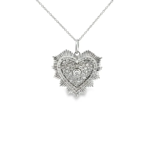 Heart Diamond Pendant Necklace