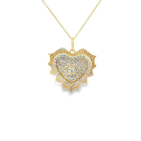 Heart Diamond Pendant Necklace