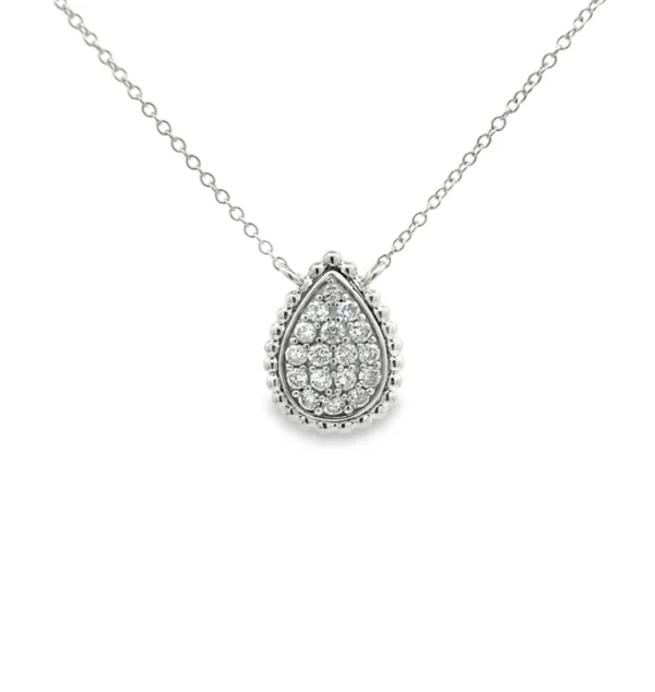 Pear Diamond Pendant Necklace