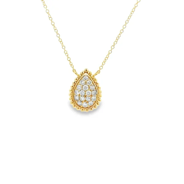 Teardrop Diamond Pendant Necklace