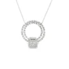 Circle Diamond Pendant Necklace
