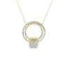 Circle Diamond Pendant Necklace