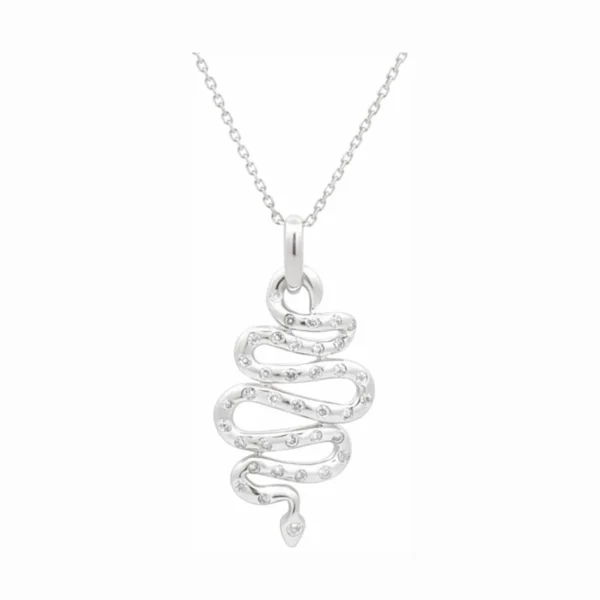 Snake Diamond Pendant Necklace