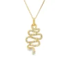 Snake Diamond Pendant Necklace