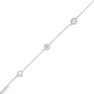 Bezel Diamond Chain Bracelet