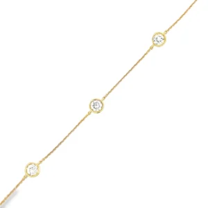 Bezel Diamond Chain Bracelet