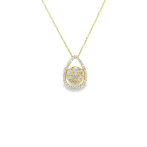 Teardrop Diamond Pendant Necklace