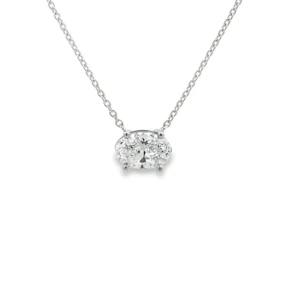 Oval Lab Diamond Necklace