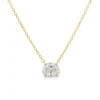 Oval Diamond Solitaire Necklace