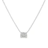 Emerald Diamond Solitaire Necklace