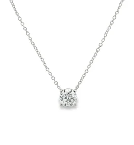 Round Diamond Solitaire Necklace