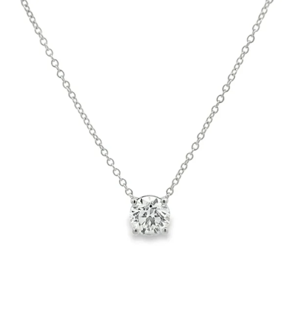 Round Diamond Solitaire Necklace