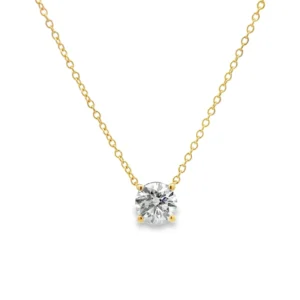 Round Diamond Solitaire Necklace