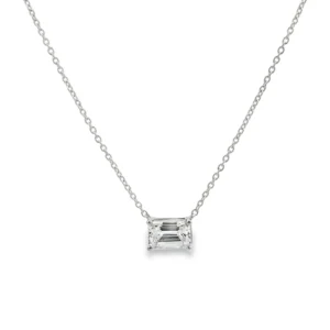 Emerald Cut Diamond Necklace