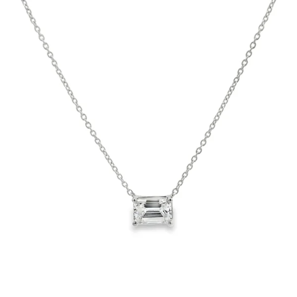 Emerald Cut Diamond Necklace