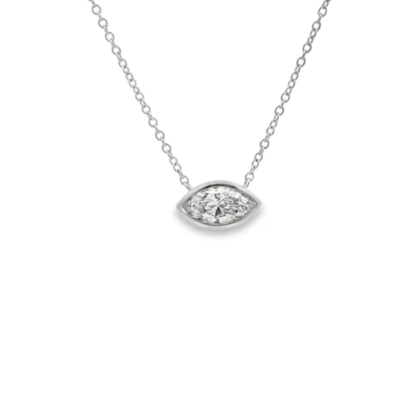 Marquise Diamond Solitaire Necklace