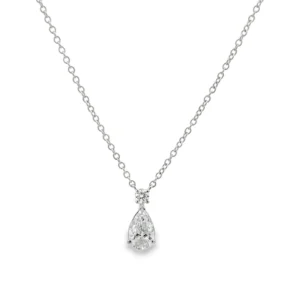 Pear Diamond Pendant Necklace
