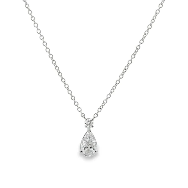 Pear Diamond Pendant Necklace