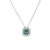 Cushion Halo Pendant Necklace