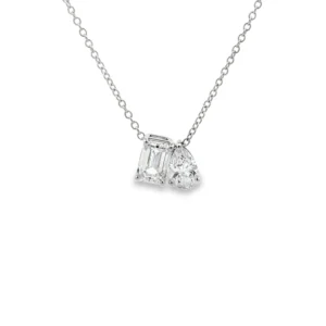 Two Stone Diamond Necklace