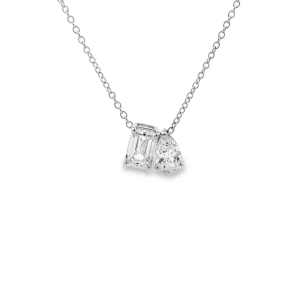 Two Stone Diamond Necklace