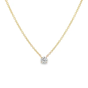 Round Diamond Solitaire Necklace