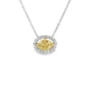 Yellow Oval Diamond Necklace