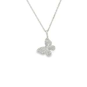Butterfly Diamond Pendant Necklace