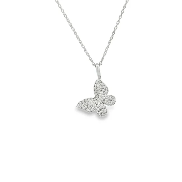 Butterfly Diamond Pendant Necklace