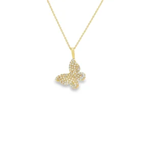 Diamond Butterfly Pendant Necklace