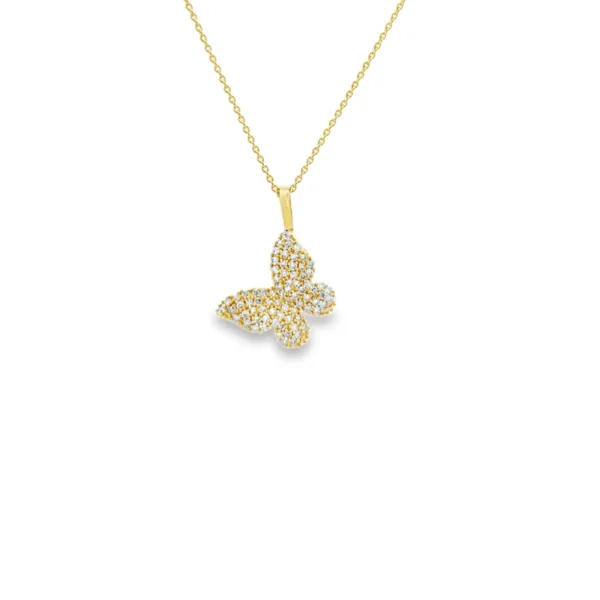 Diamond Butterfly Pendant Necklace