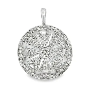 Round Diamond Mandala Pendant
