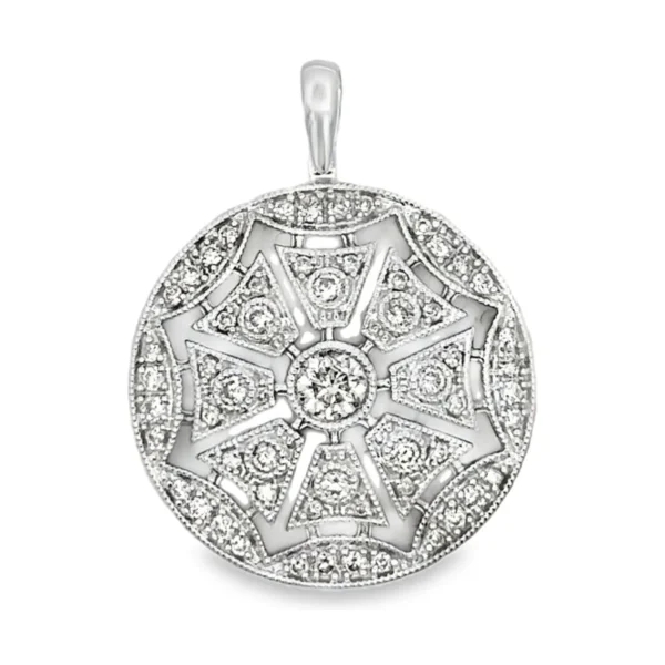 Round Diamond Mandala Pendant