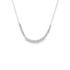 Curved Diamond Bar Necklace