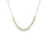Curved Diamond Bar Necklace
