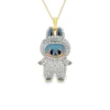 Diamond Bunny Pendant Necklace