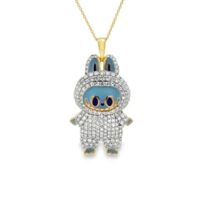 Diamond Bunny Pendant Necklace