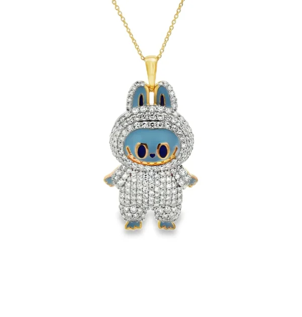 Diamond Bunny Pendant Necklace