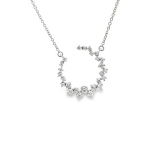 Cluster Diamond Pendant Necklace