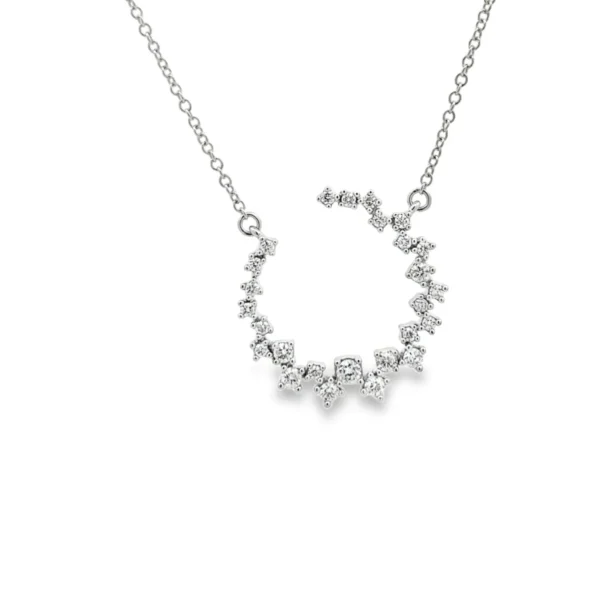 Cluster Diamond Pendant Necklace