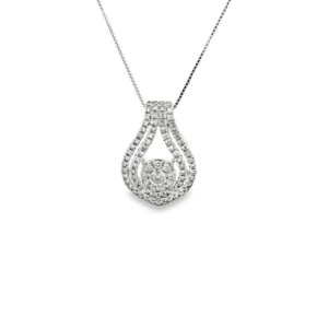 Teardrop Diamond Pendant Necklace
