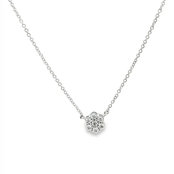 Diamond Cluster Pendant Necklace