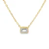 Emerald Cut Diamond Necklace