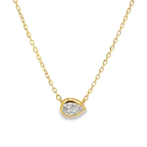 Pear Diamond Solitaire Necklace