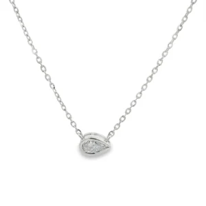 Pear Diamond Pendant Necklace
