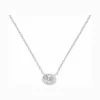 Oval Diamond Solitaire Necklace