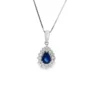 Pear Sapphire Pendant Necklace