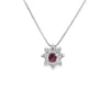 Ruby Diamond Floral Necklace