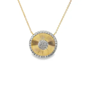 Sunburst Diamond Pendant Necklace
